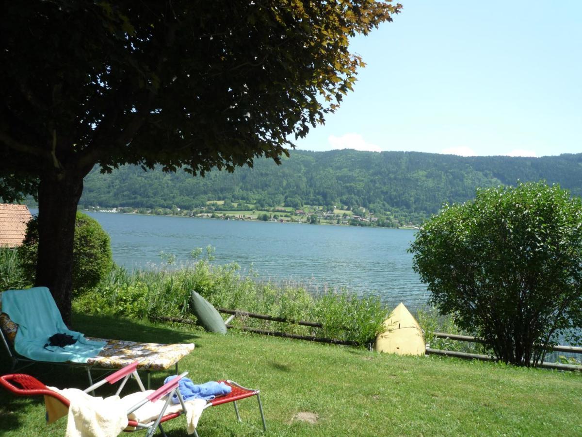 Maren Seeblick Appartement Haus Haensel&Gretel Direkt Am Ossiacher See Mit Hallenbad Stiegl Exterior foto