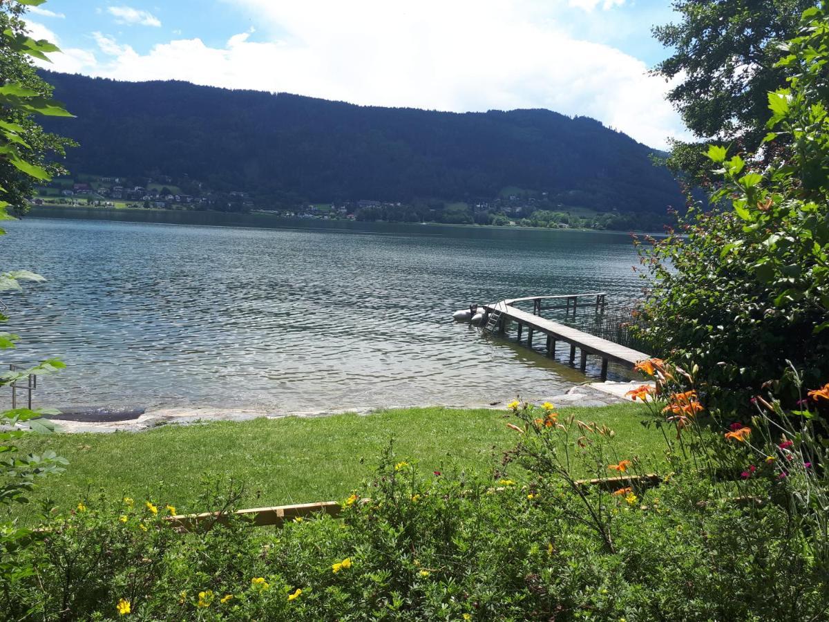 Maren Seeblick Appartement Haus Haensel&Gretel Direkt Am Ossiacher See Mit Hallenbad Stiegl Exterior foto